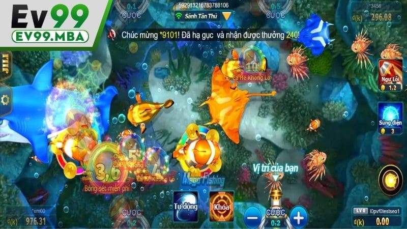 Giao diện trò chơi vua đánh cá tại EV99