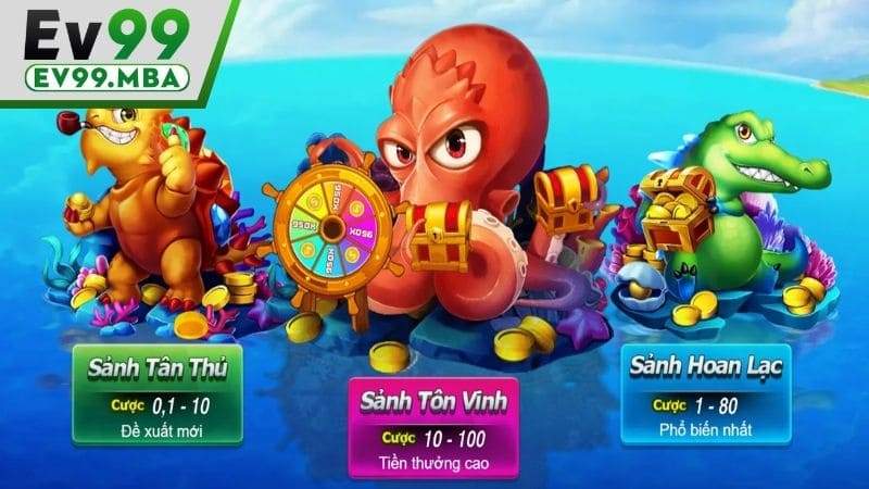 Vua đánh cá có 3 phòng cược cho người chơi