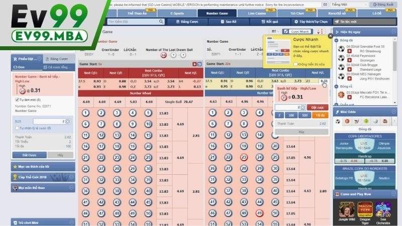 Các bước chơi xổ số Keno tại EV99