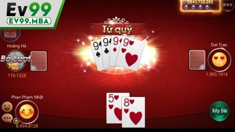 Các thế bài khi chơi sâm lốc online tại EV99