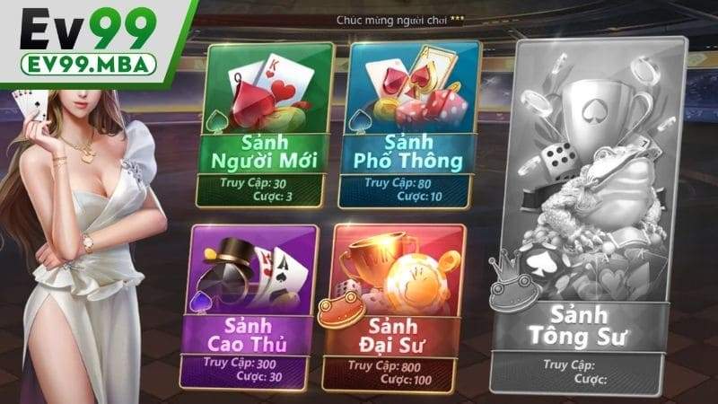 Chọn sảnh cược phù hợp với số vốn cá nhân