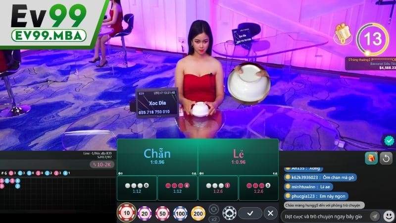 Giao diện và tính năng trong trò chơi xóc đĩa online