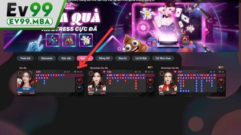 Hướng dẫn các bước tham gia Xóc Đĩa Online tại casino EV99