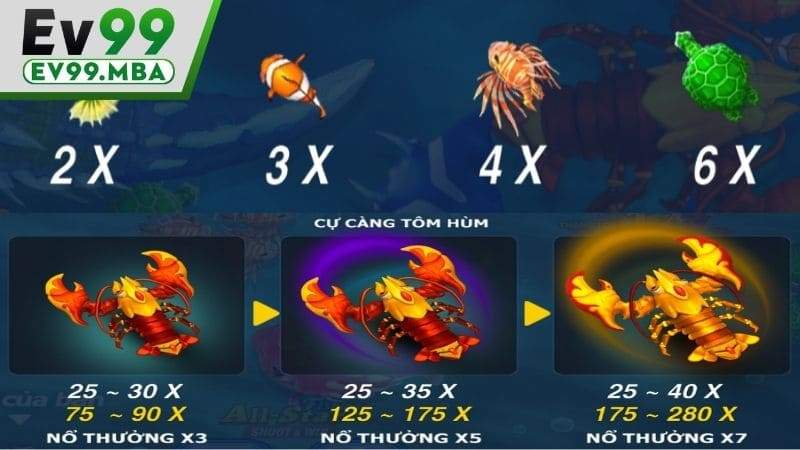 Nhiều sinh vật biển trong dàn sao đánh cá có nhiều mức thưởng giá trị