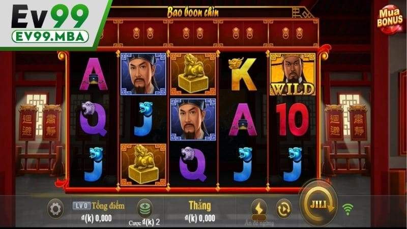 Bảng điều khiển giao diện nổ hũ Bao Thanh Thiên