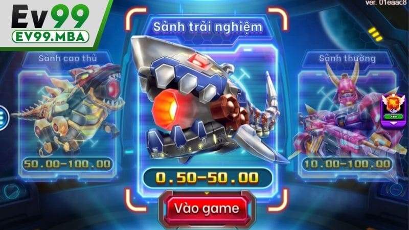 Có nhiều sảnh cược trong trò chơi bắt cá Vũ Trụ