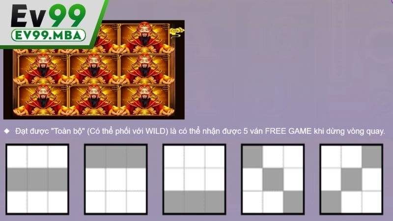 Ba biểu tượng giống nhau trở lên tính là thưởng