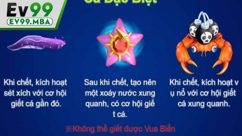 Cá đặc biệt tạo ra các hiệu ứng tiêu diệt cá đẹp mắt cho người chơi