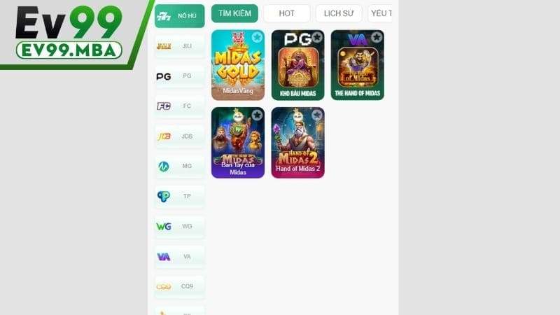 Các bước tham gia Kho Báu Midas tại nhà cái EV99