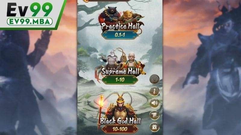 Một Que Bắt Cá có 3 sảnh chơi với mức cược khác nhau