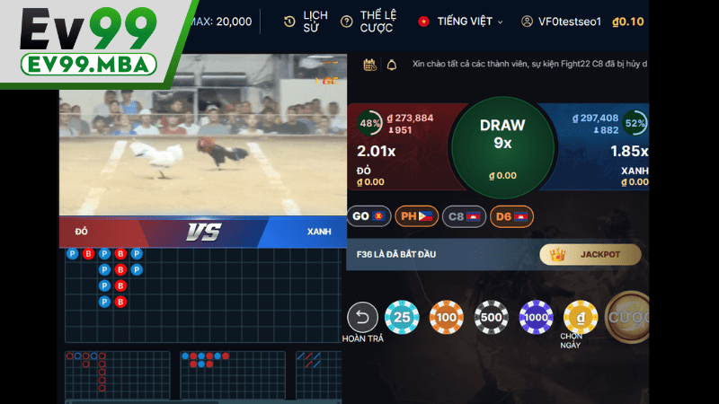 Các hình thức đá gà hấp dẫn tại EV99
