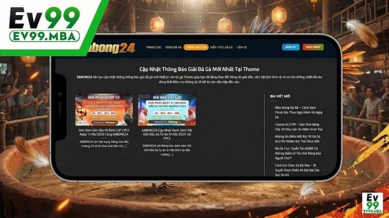 SABONG24 cập nhật đầy đủ thông tin mới nhất về đá gà giúp anh em nắm bắt nhanh chóng